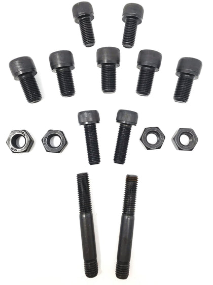 Set of 9 socket head cap screws, 2 studs, and 2 nuts for the JZ engine side adapter application