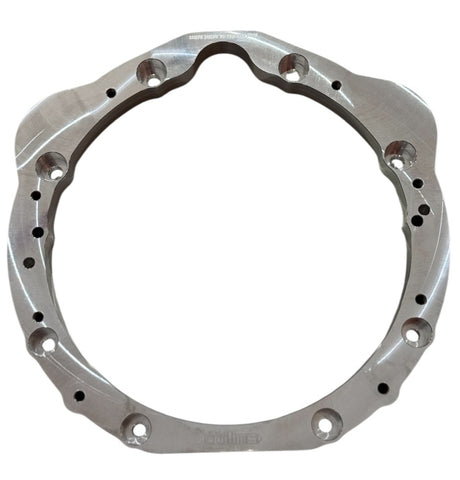 This is an aircraft quality aluminum adapter plate ring for mating a 1UZFE and 3UZFE engine to a Scion FRS, Subaru BRZ, or Toyota FT86 transmission