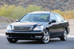 This is a photograph of a black 2005 Lexus LS430