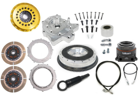 2JZ/1JZ Using Aisin A340 Automatic Bell Housing to Nissan 350Z/370Z/G35/G37/VQ 6-Speed Transmission Stage 6 OS Giken Twin Disc Bolt-Together Swap Kit