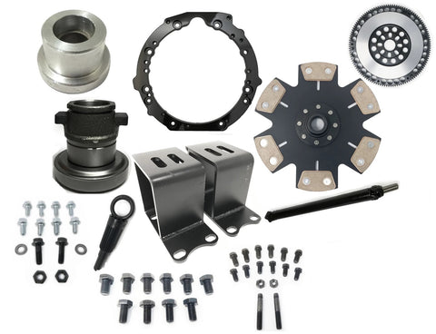 These are all of the components for the 1UZFE engine to KA24DE and SR20DET transmission applications