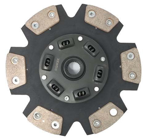 6 puck sprung hub cerametallic clutch disc for jz to 350z stage 3 applications about 10 inches in diameter