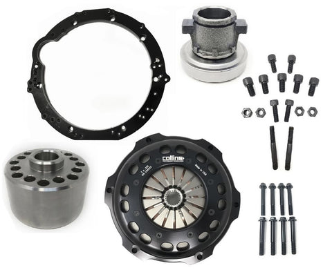 All of the components for the Collins 1JZ 2JZ engine to 350Z, 370Z stage 5 twin disc application
