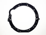 Steel adapter plate ring about 13 inches wide for jz to 350z applications with 2 dowel pins