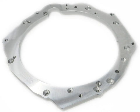 Billet aluminum adapter ring made out of 6061-t6 aircraft quality aluminum for use on jz to bmw e 90 applications