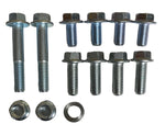 Set of 10 hex flanged head cap screws, 2 nuts and one spacer for the Honda K-Series to FRS, BRZ, FT86 engine brackets