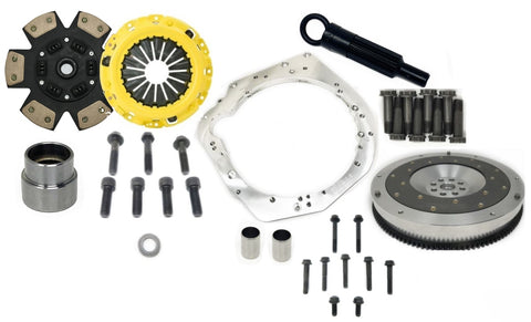 These are the components of the Honda K-Series engine to KA24DE swap kit