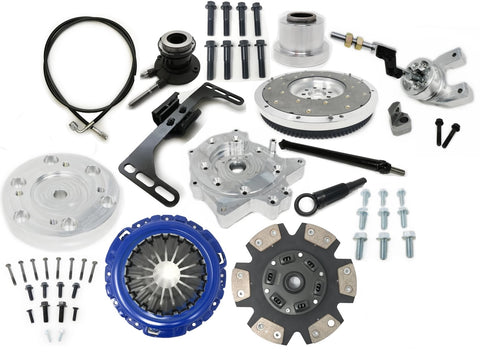 These are all of the components of the Collins 1UZFE engine to 350Z, 370Z transmission in a Lexus SC400 application