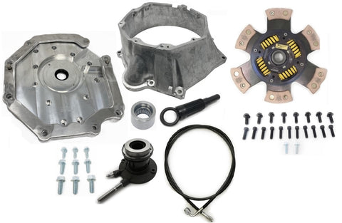 All of the components for the Collins small block Chevy swap kit