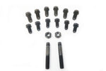 Set of 12 flat head cap screws in various lengths, 2 nuts and 2 studs for sr20 engine side adapter plate application