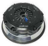 This is an aluminum and steel clutch and flywheel system for stage 6 a340 twin disc applications only measuring about 13 inches wide