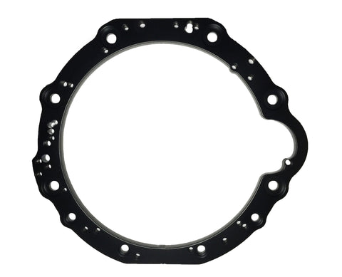 5/8'' a36 black powder coated steel adapter plate ring for vh45de to 350z, 370z, 300zx, and 240sx applications