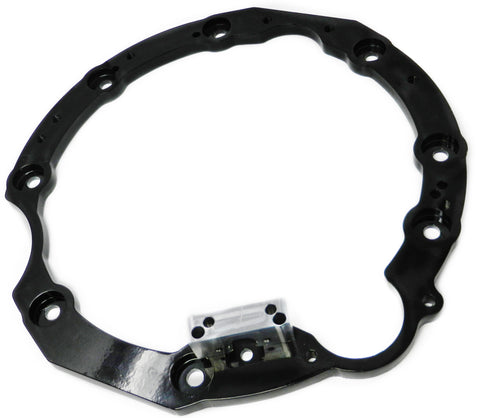 5/8'' a36 black powder coated steel adapter ring with crank angle sensor mount for vk56 to vq40 applications