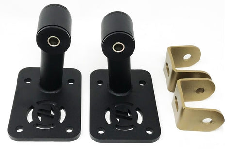 Steel powder coated engine mounts for lsx to 350z and g35 applications with hardware